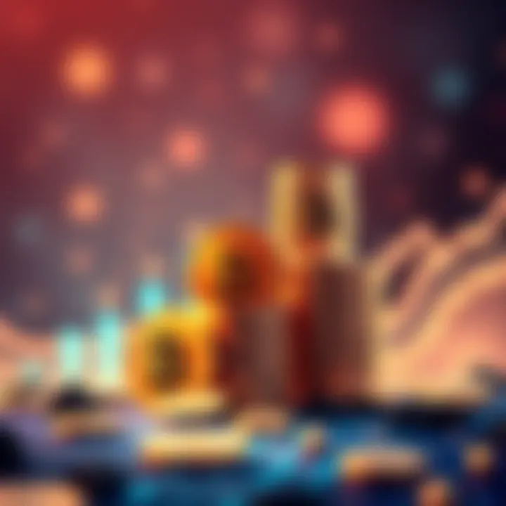 An illustration showing a growing stack of Bitcoin coins with a graph indicating an upward trend, symbolizing a strategy to acquire Bitcoin.