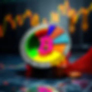 A pie chart showing a 5-10% allocation of Bitcoin in a diversified investment portfolio with other asset types like stocks and bonds.