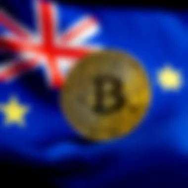 A visual representation of Bitcoin against the backdrop of the Australian flag, symbolizing the integration of digital currency into Australia's financial services.