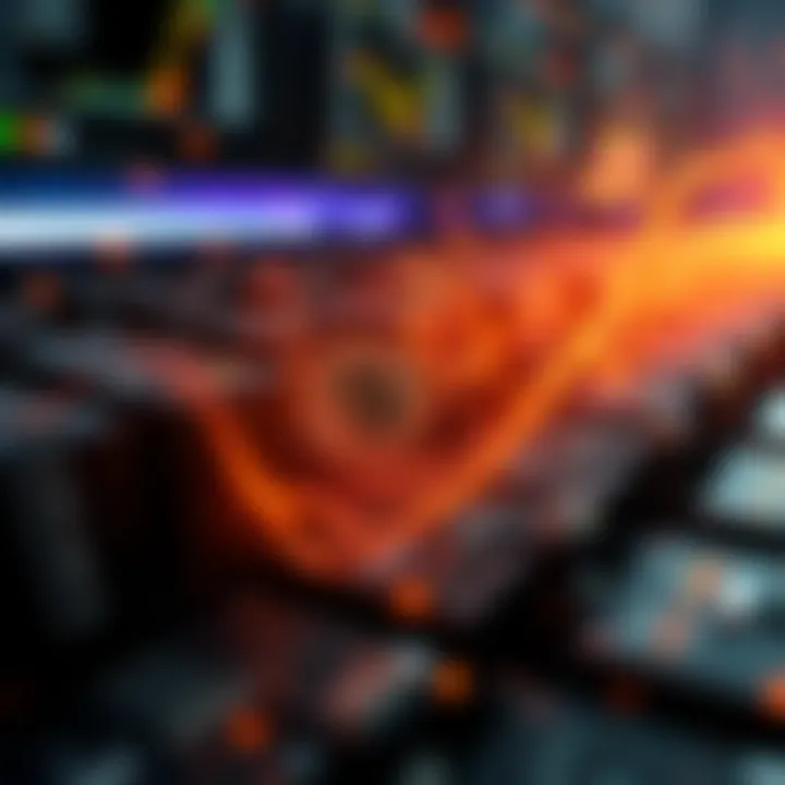 A graphic representation of Bitcoin blocks being processed, symbolizing the swift elimination of the BIP-110 fork and the launch of a new proof-of-work coin.