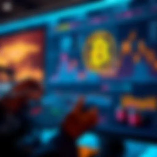 Individual analyzing Bitcoin borrowing options with a calculator and charts