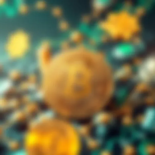 Graphic showing Bitcoin Cash logo with smart contract symbols and blockchain elements