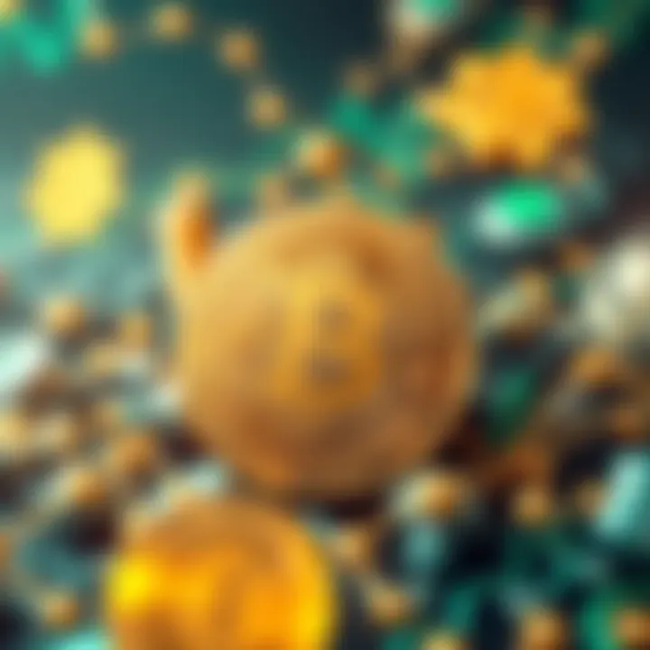 Graphic showing Bitcoin Cash logo with smart contract symbols and blockchain elements