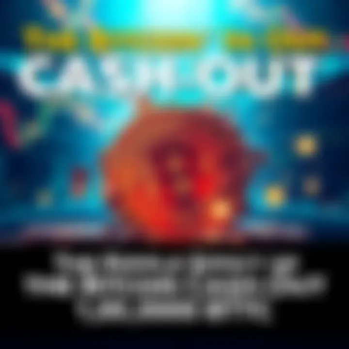 A visual representation of a massive Bitcoin cash-out scenario, illustrating the potential market disruption and investor reactions with charts and digital currency symbols.