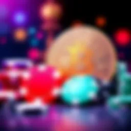 A visual representation showing Bitcoin alongside casino chips, highlighting the shift from cryptocurrency as a technology to a gambling-like investment, reflecting people's disillusionment with the c...