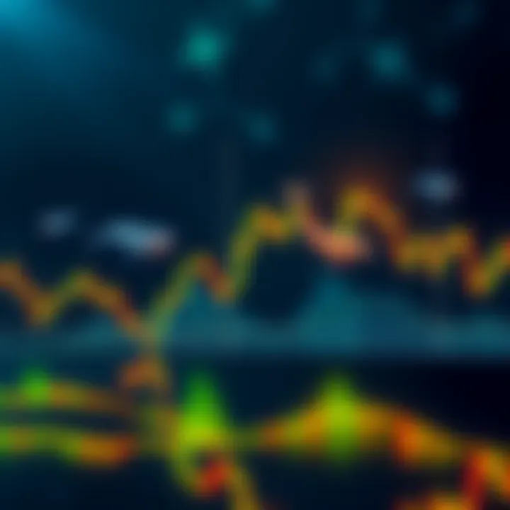 A graph showing a downward trend in Bitcoin prices, with whale symbols illustrating big investors shorting Bitcoin.