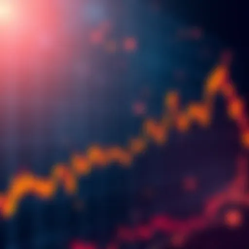 A Bitcoin price chart showing a downward trend with highlighted dip points, representing buying opportunities.