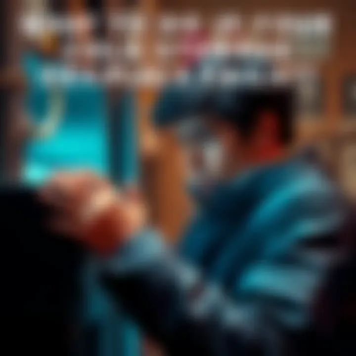 A person worriedly looking at a cold storage device, representing potential device failure and the need for backup strategies for Bitcoin investments.