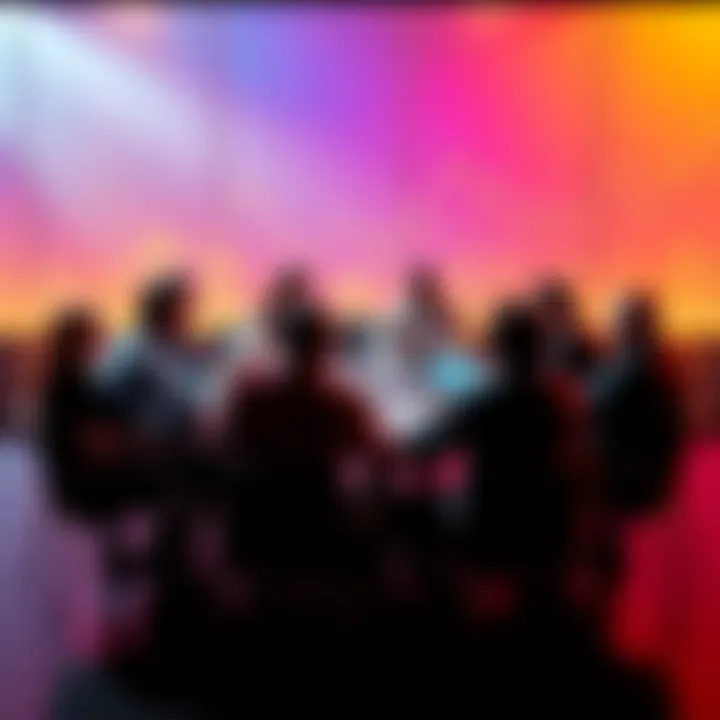 Bitcoin Community Division A diverse group of people discussing Bitcoin strategies at a round table, with charts and graphs in the background.