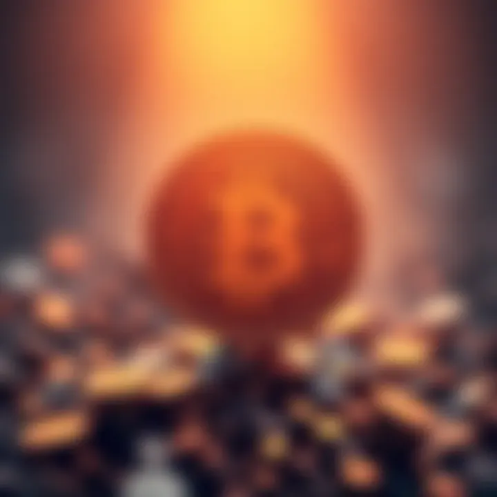 Illustration showing a Bitcoin symbol with a question mark, representing confusion about its value compared to real money.