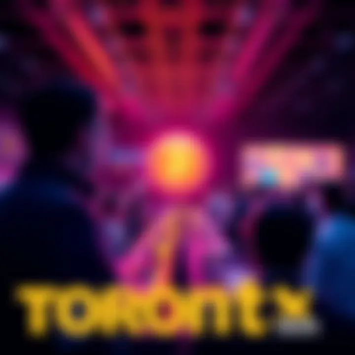 Bitcoin Conference in Toronto A group of people discussing Bitcoin and blockchain technology at a conference in Toronto