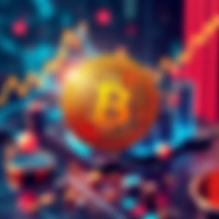 A digital representation of Bitcoin with positive market indicators and futuristic technology elements around it, symbolizing confidence in digital currency.