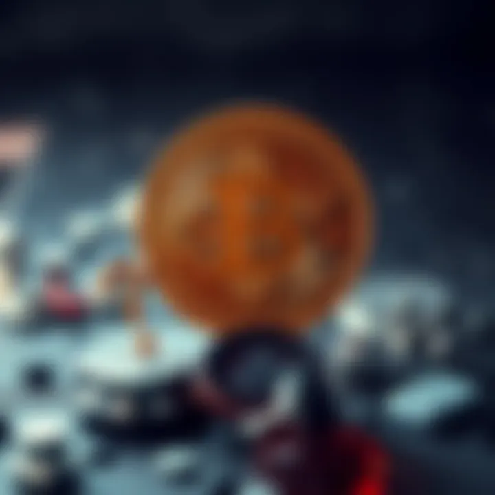 A graphic showing the Bitcoin symbol alongside question marks and a worried face, representing the controversy around its association with pedophilia claims.