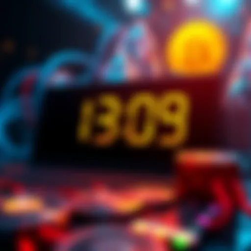 Bitcoin Countdown A digital clock counting down days to a Bitcoin event with a cryptocurrency theme.