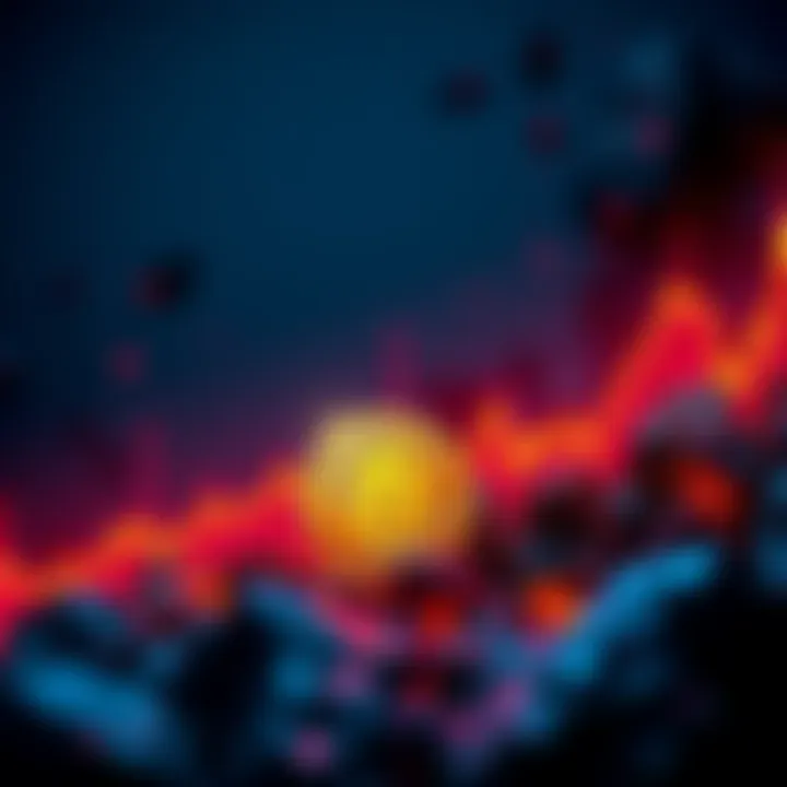 A visual representation of Bitcoin's dramatic decline from its peak, featuring a downward graph and a Bitcoin symbol.