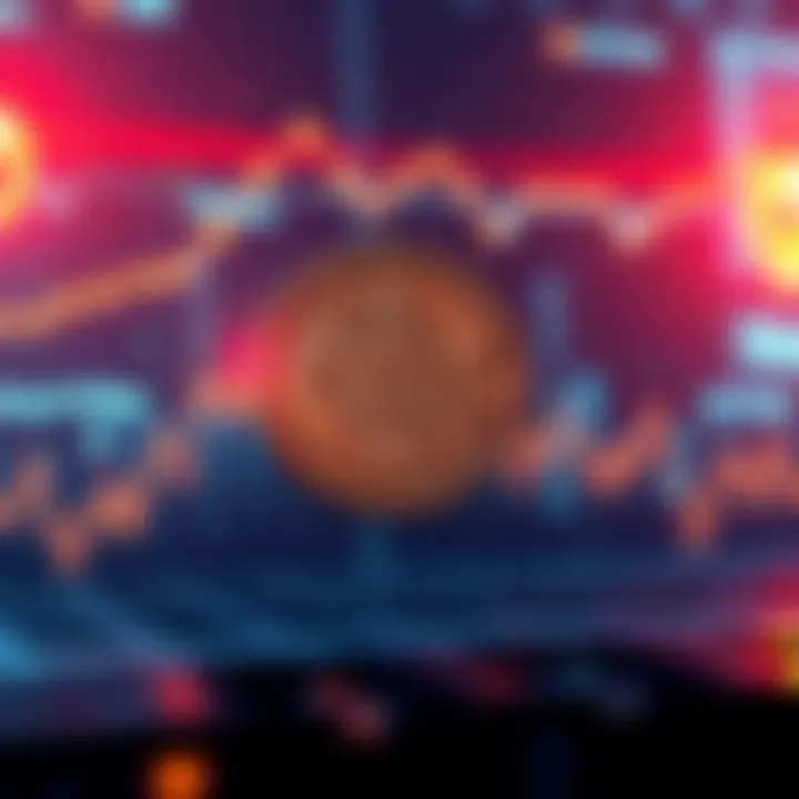 A graph showing Bitcoin's decline with warning signs about its future growth potential