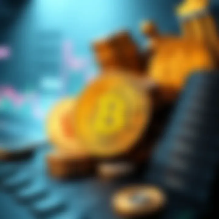 Visual representation of a declining Bitcoin balance on a digital exchange