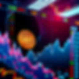 Graph showing Bitcoin's significant drop alongside a sharp rise in tech stocks like AMD.