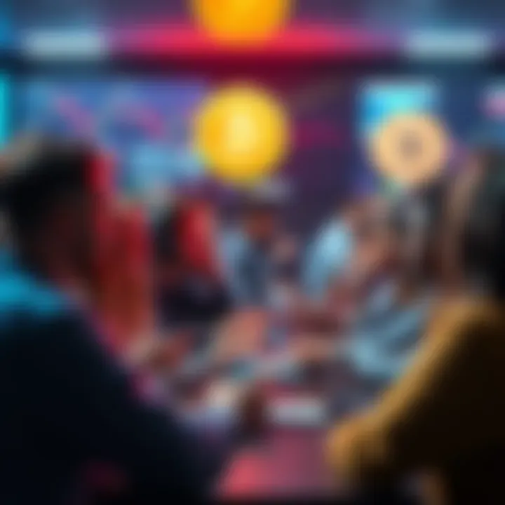 A group of people engaging in a lively discussion about Bitcoin in an online forum setting.