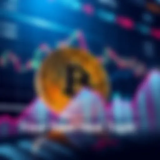 Bitcoin symbol displayed alongside rising financial charts and graphs, illustrating its importance in the market