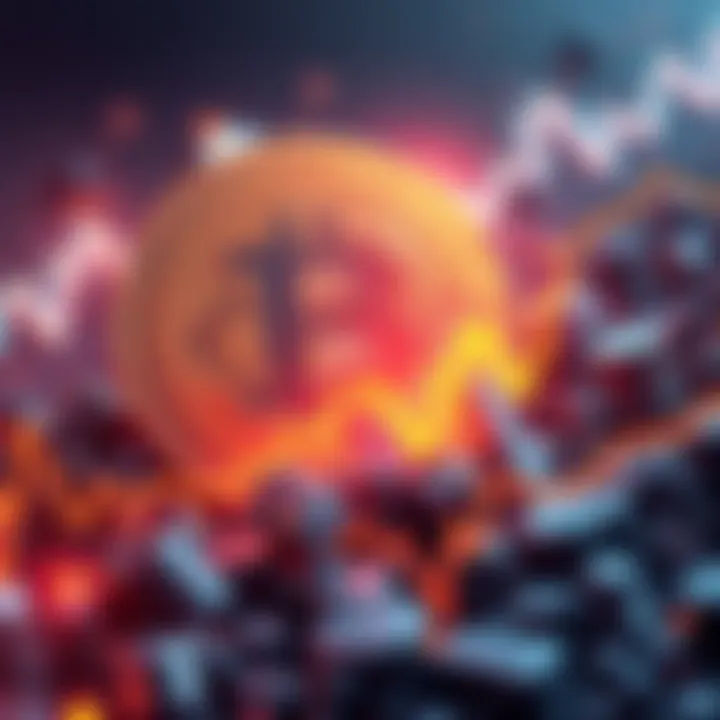 A visionary representation of Bitcoin's potential growth to $200 trillion, featuring futuristic elements and financial graphs