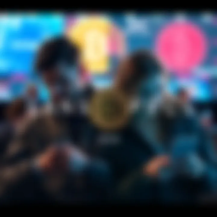 A split image showing men and women engaging with Bitcoin, highlighting gender disparities in cryptocurrency interest.