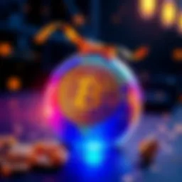 A visual representation of sending Bitcoin as a gift, featuring a Bitcoin logo and a globe highlighting India and America.