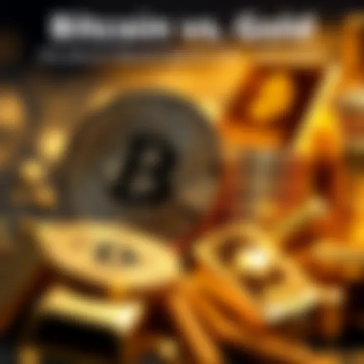 Visual representation of Bitcoin and Gold as competing assets