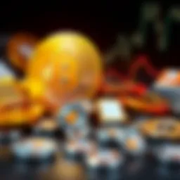 A visual comparison showing Bitcoin's decline alongside rising gold prices, highlighting investor sentiment during US economic instability.