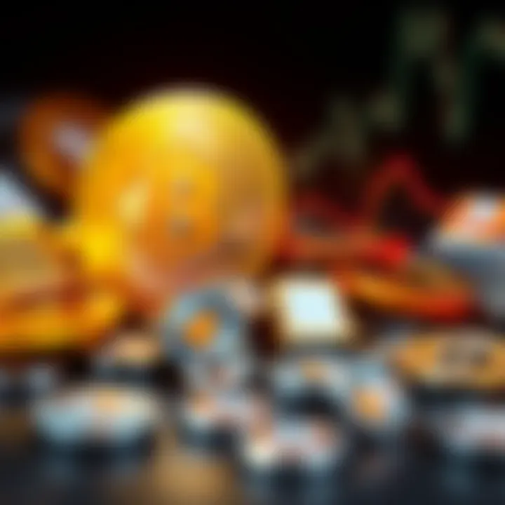 A visual comparison showing Bitcoin's decline alongside rising gold prices, highlighting investor sentiment during US economic instability.