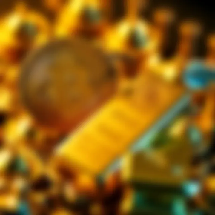 Bitcoin and Gold Comparison Visual showing Bitcoin coin and gold bars side by side, representing the contrast between Bitcoin and gold as investments.
