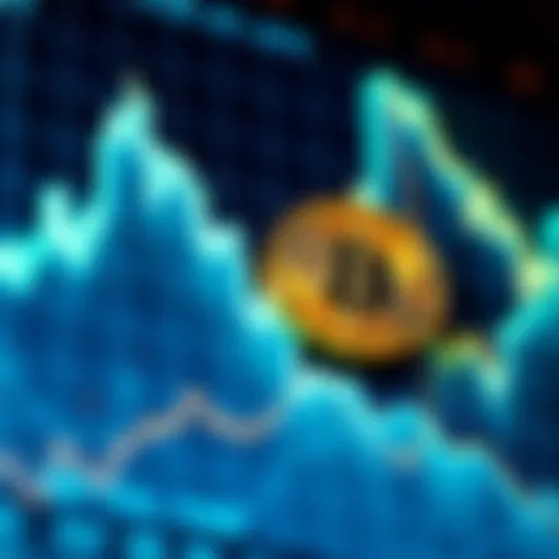 Chart showing rising Bitcoin and gold prices with a financial theme