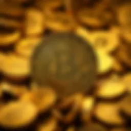 A representation of Bitcoin as gold coins, symbolizing investment for those under 40