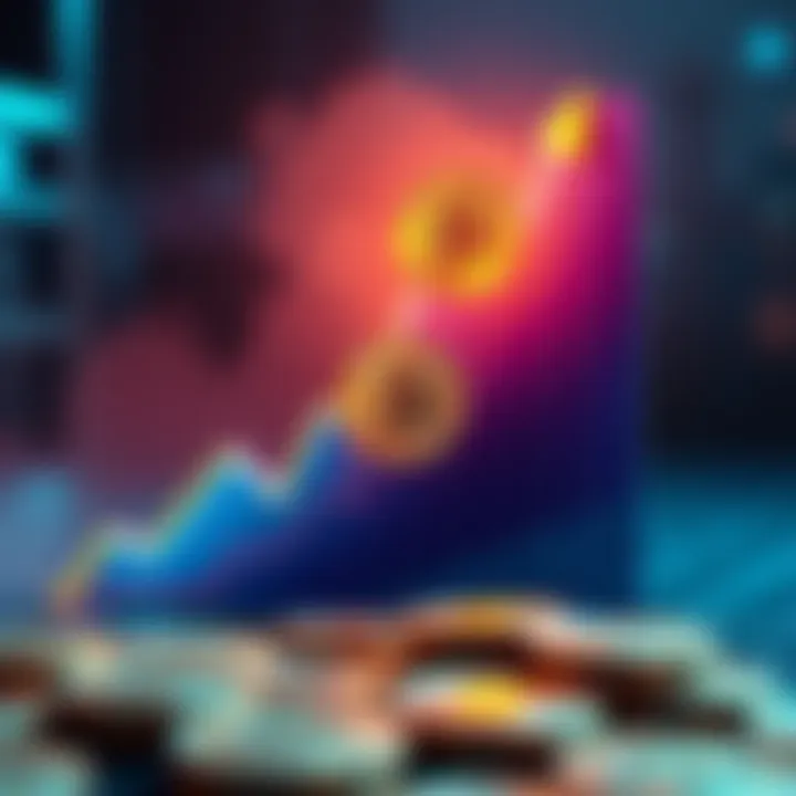 A visual representation of Bitcoin's growth over the years, featuring a rising graph and Bitcoin coins in the foreground.