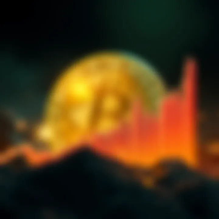 Graph showing the rise in Bitcoin value from $1 to $15.5 million, with a Bitcoin symbol in the background