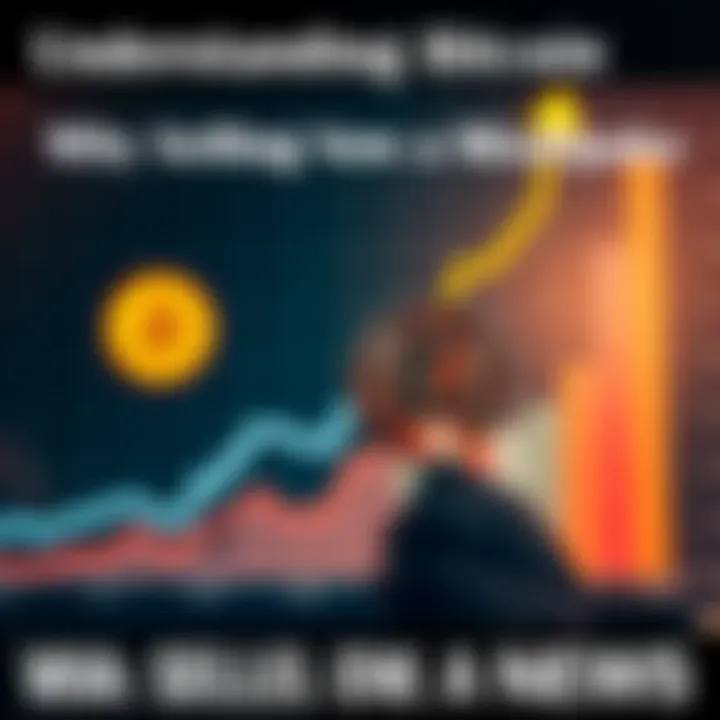 A graph showing an upward trend in Bitcoin value with a hand holding a Bitcoin symbol in front of it.