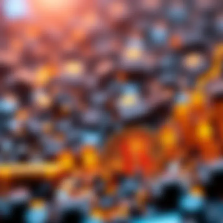 A graphical representation showing steady growth of Bitcoin over 17 years with blocks illustrating every ten minutes.