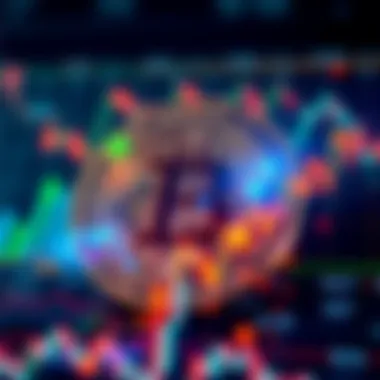 A visual representation of Bitcoin with a graph showing price trends and market changes for the upcoming BTC Halving 5 event in 2026.