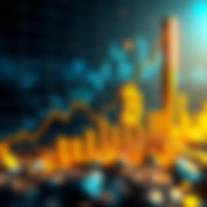 A graph showing Bitcoin's price reaching one million dollars with upward movement, representing financial growth