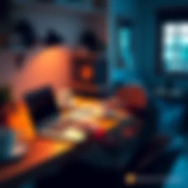 Bitcoin Holder Morning Routine A person checking Bitcoin prices on a laptop while sipping coffee in a cozy kitchen