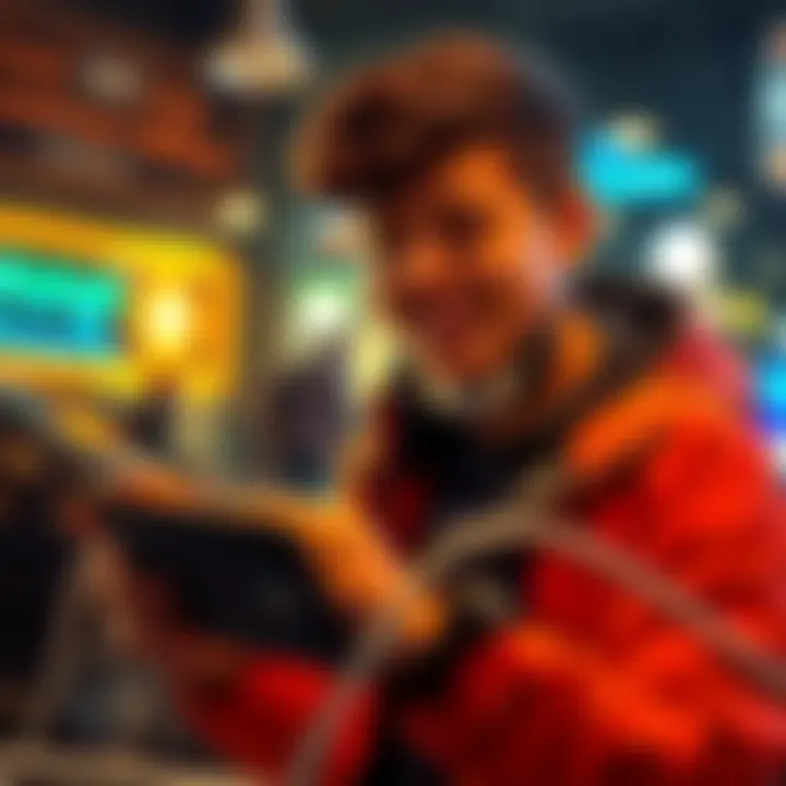 A person looks at their Bitcoin wallet and smiles after selling a portion of their assets, symbolizing profit-taking while remaining optimistic about the future of Bitcoin.