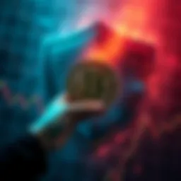 A person holding a Bitcoin symbol with a shield in the background, representing safety in the market.