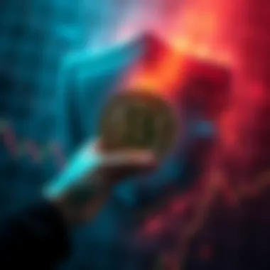 A person holding a Bitcoin symbol with a shield in the background, representing safety in the market.
