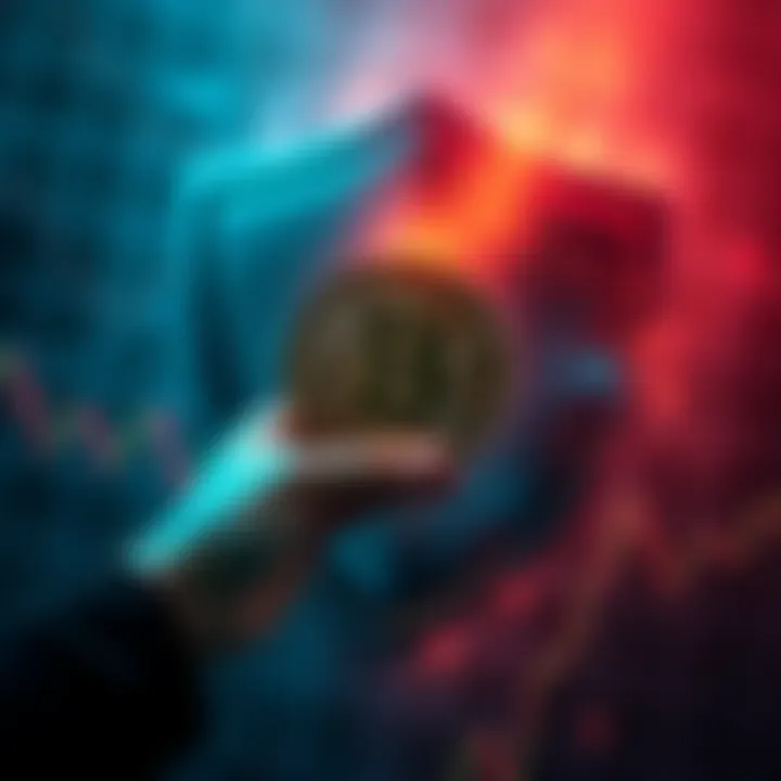 A person holding a Bitcoin symbol with a shield in the background, representing safety in the market.