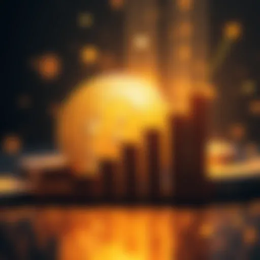 A visual representation of Bitcoin with an upward trend, symbolizing the increase in holdings by $22 million.