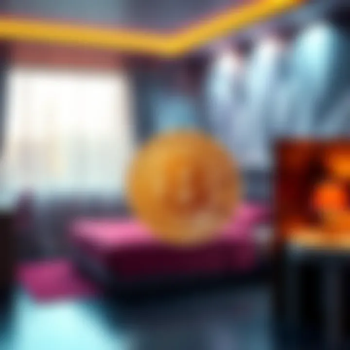 A graphic illustrating Bitcoin with a hotel room symbol, representing the comparison of Bitcoin to renting a room by the hour.