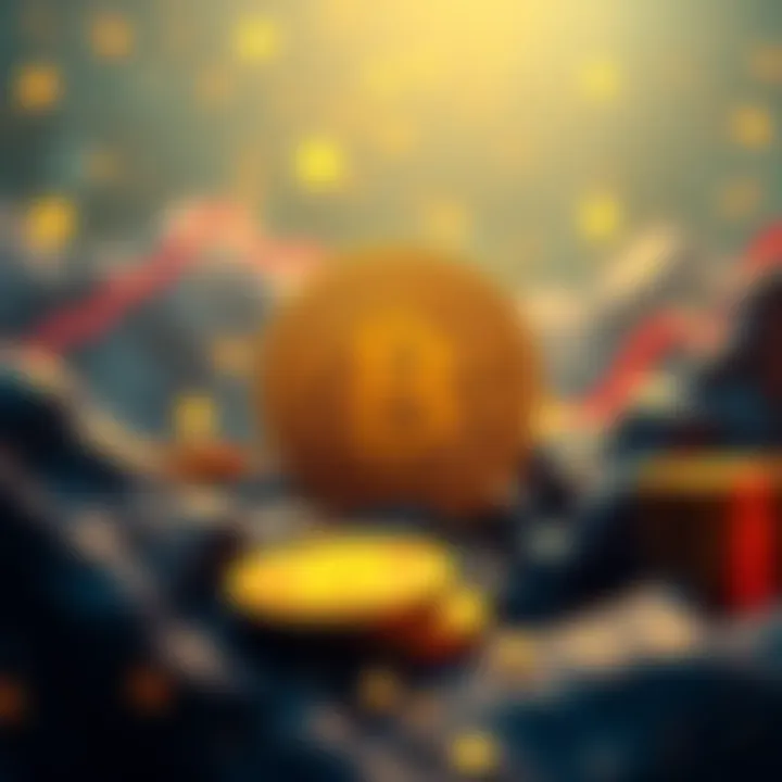 A conceptual illustration showcasing Bitcoin as a source of sustainable income, featuring digital currency symbols and financial growth elements.
