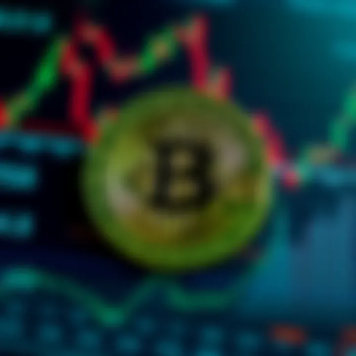 A graphic showing a Bitcoin symbol with inflation rates and financial charts in the background, illustrating Bitcoin's performance over five years.