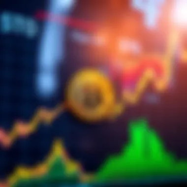 Bitcoin Price Chart with Inflation Trend A chart showing Bitcoin prices alongside a declining inflation rate, illustrating potential market effects.