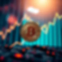A Bitcoin symbol in front of a graph showing upward trends, representing its potential against inflation and AI disruptions.